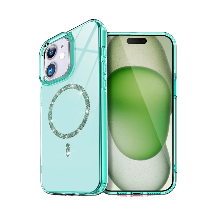 Mey İthalat®  Apple iPhone 11 Live Diamond Magsafe Kapak - Yeşil