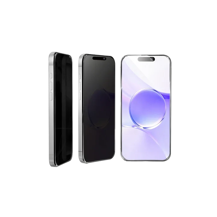 Mey İthalat®  Apple iPhone 14 Bilvis 5in1 5D Magic Hayalet Cam Ekran Koruyucu - Siyah