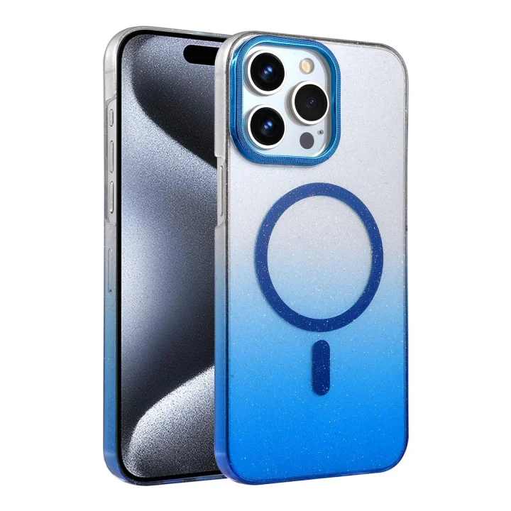 Mey İthalat®  Apple iPhone 14 Pro Max Glossy Magsafe Kapak - Mavi