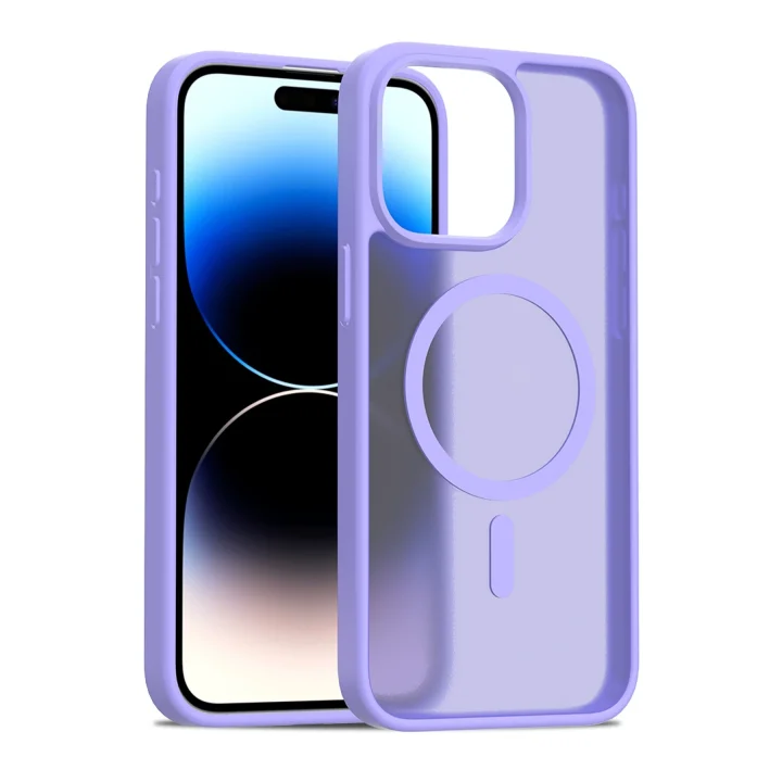 Mey İthalat®  Apple iPhone 14 Pro Max Jota Magsafe Kapak - Lila