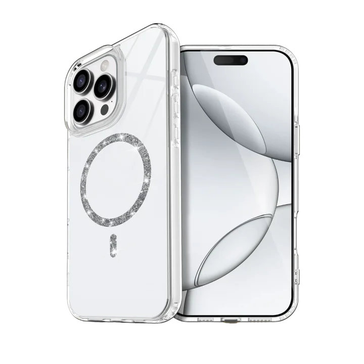 Mey İthalat®  Apple iPhone 14 Pro Max Live Diamond Magsafe Kapak - Şeffaf