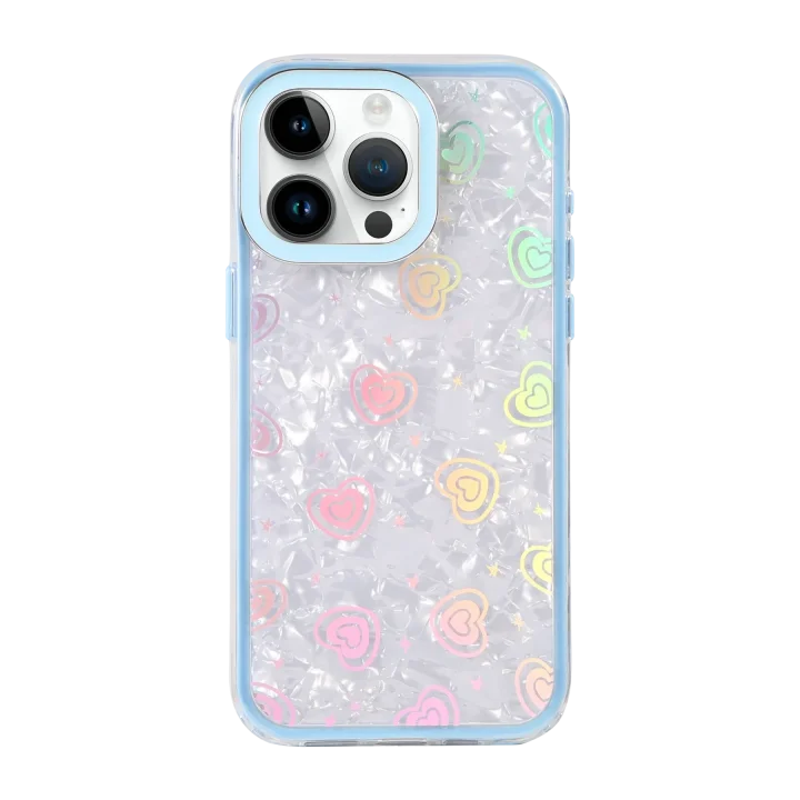 Mey İthalat®  Apple iPhone 14 Pro Max Lumi Desenli Kapak - Mavi