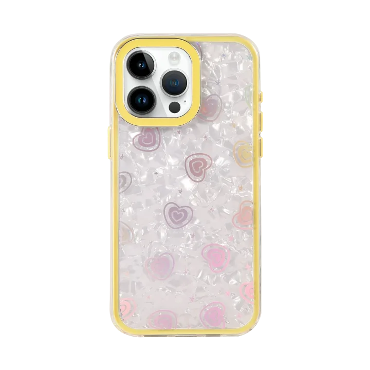 Mey İthalat®  Apple iPhone 14 Pro Max Lumi Desenli Kapak - Sarı