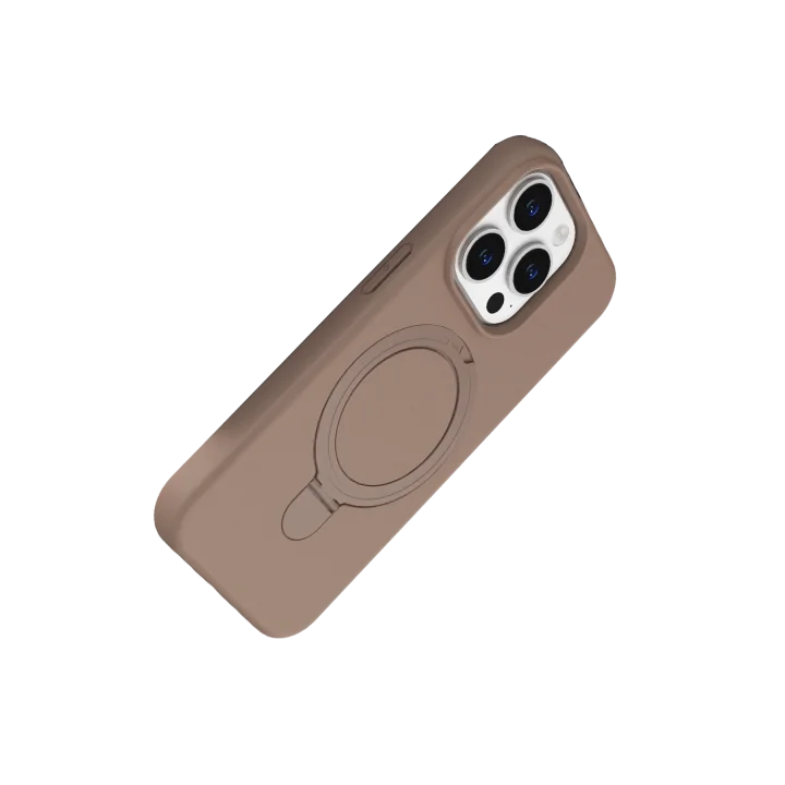 Mey İthalat®  Apple iPhone 14 Pro Max Regal Magsafe Standlı Kapak - Çöl Titanyum