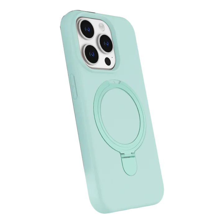 Mey İthalat®  Apple iPhone 14 Pro Max Regal Magsafe Standlı Kapak - Su Yeşili