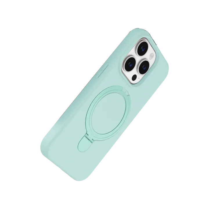 Mey İthalat®  Apple iPhone 14 Pro Max Regal Magsafe Standlı Kapak - Su Yeşili