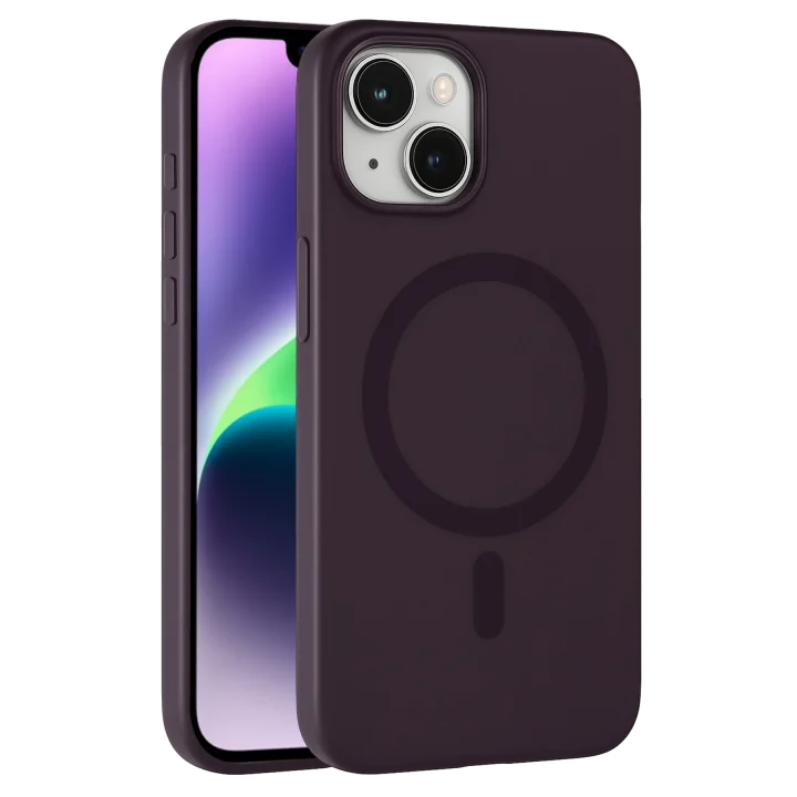 Mey İthalat®  Apple iPhone 14 Tuna PC Slim Magsafe Kapak - Derin Mor