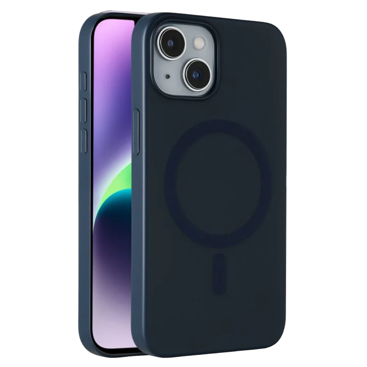 Mey İthalat®  Apple iPhone 14 Tuna PC Slim Magsafe Kapak - Lacivert