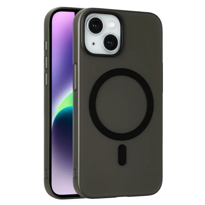 Mey İthalat®  Apple iPhone 14 Tuna PC Slim Magsafe Kapak - Siyah