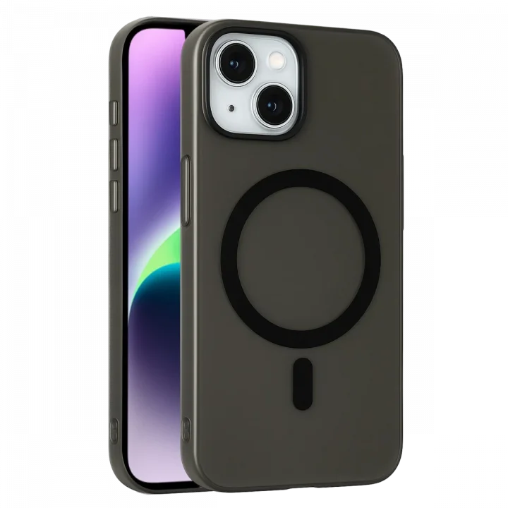 Mey İthalat®  Apple iPhone 14 Tuna PC Slim Magsafe Kapak - Siyah