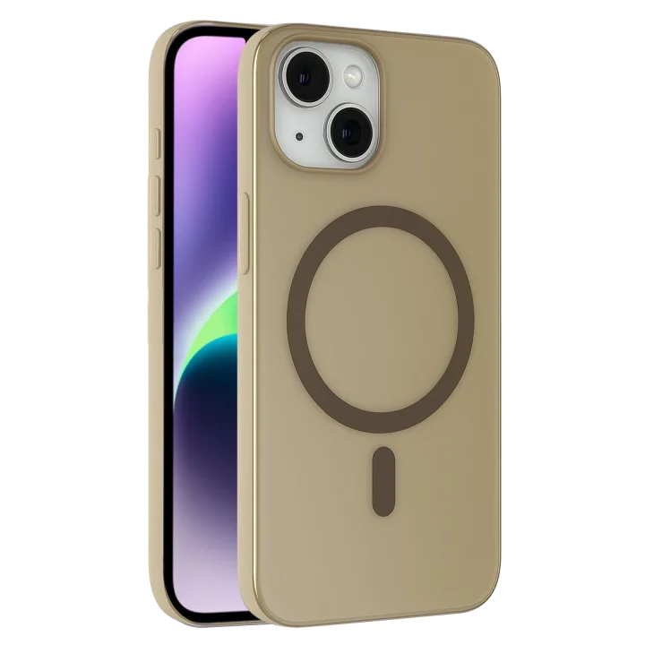 Mey İthalat®  Apple iPhone 14 Tuna PC Slim Magsafe Kapak - Titan Gri