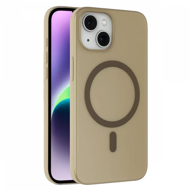 Mey İthalat®  Apple iPhone 14 Tuna PC Slim Magsafe Kapak - Titan Gri