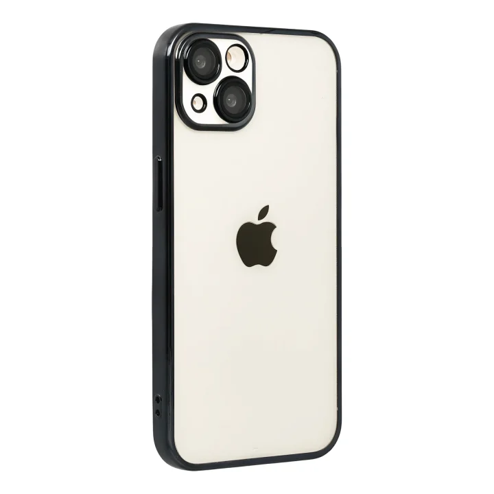 Mey İthalat®   iPhone 15  Lensli Silikon - Siyah