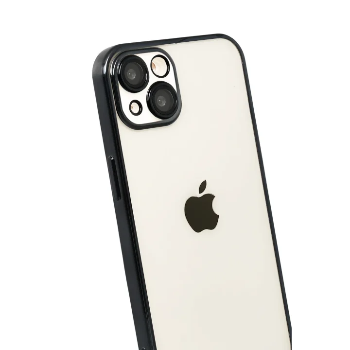 Mey İthalat®   iPhone 15  Lensli Silikon - Siyah