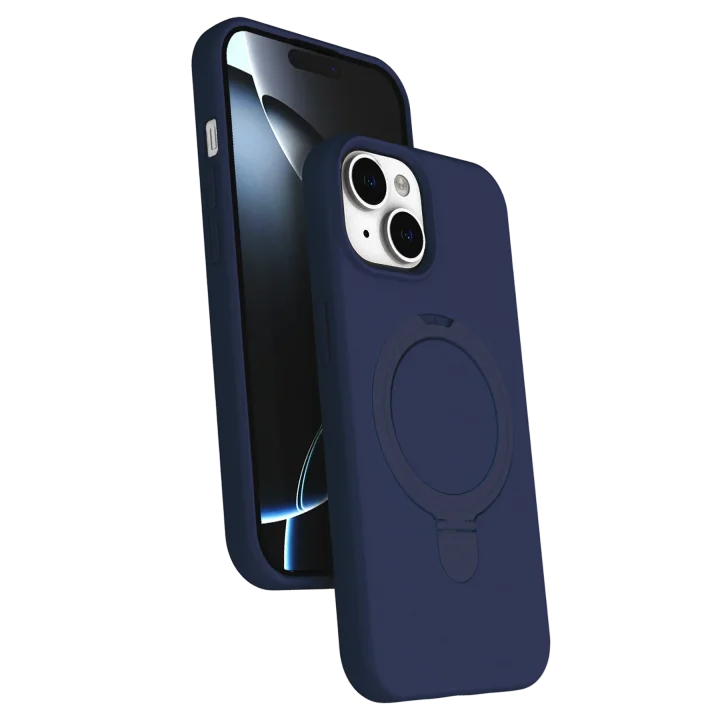 Mey İthalat®  Apple iPhone 15 Plus Regal Magsafe Standlı Kapak - Lacivert