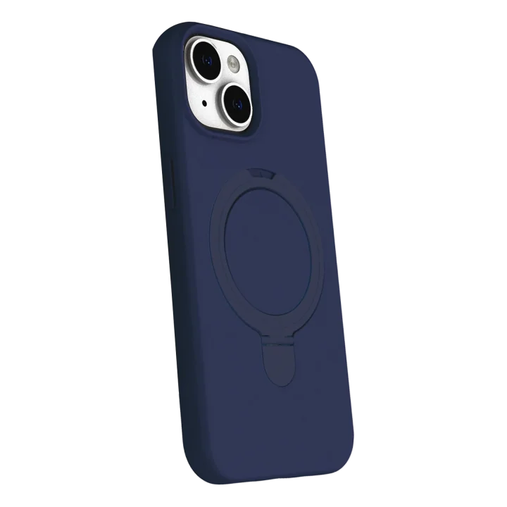 Mey İthalat®  Apple iPhone 15 Plus Regal Magsafe Standlı Kapak - Lacivert