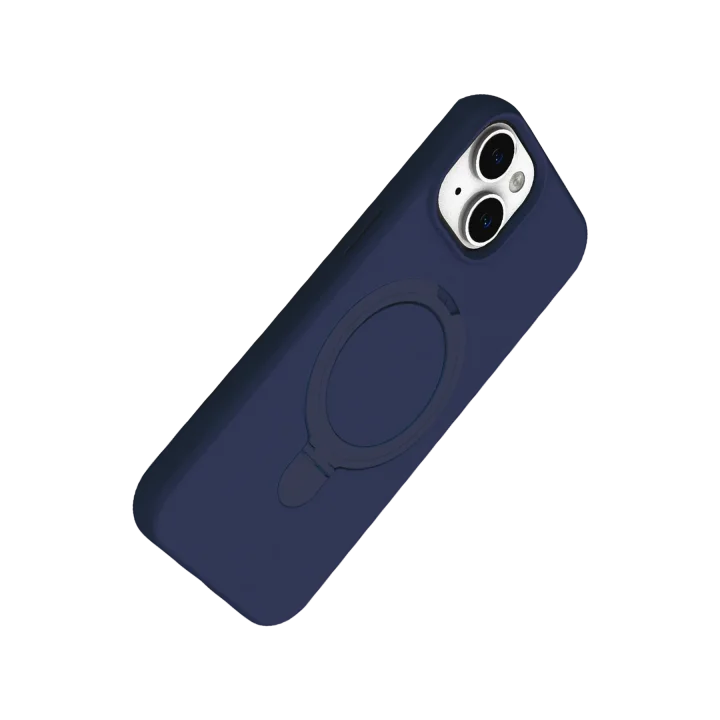 Mey İthalat®  Apple iPhone 15 Plus Regal Magsafe Standlı Kapak - Lacivert