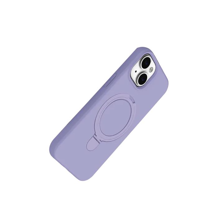 Mey İthalat®  Apple iPhone 15 Plus Regal Magsafe Standlı Kapak - Lila