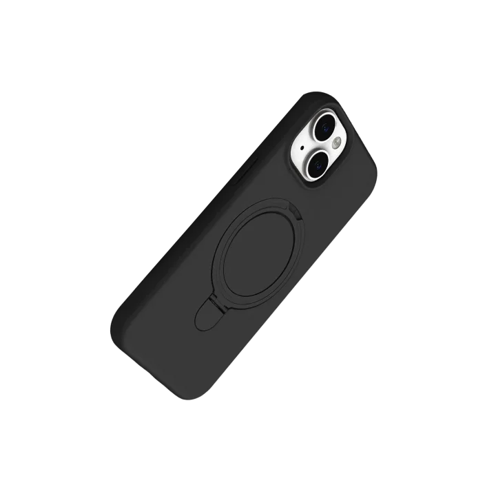 Mey İthalat®  Apple iPhone 15 Plus Regal Magsafe Standlı Kapak - Siyah