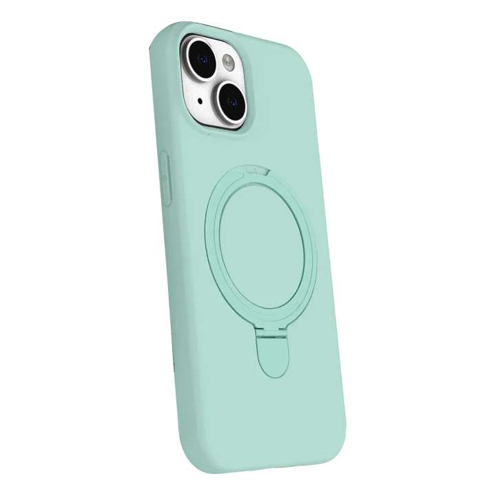 Mey İthalat®  Apple iPhone 15 Plus Regal Magsafe Standlı Kapak - Su Yeşili