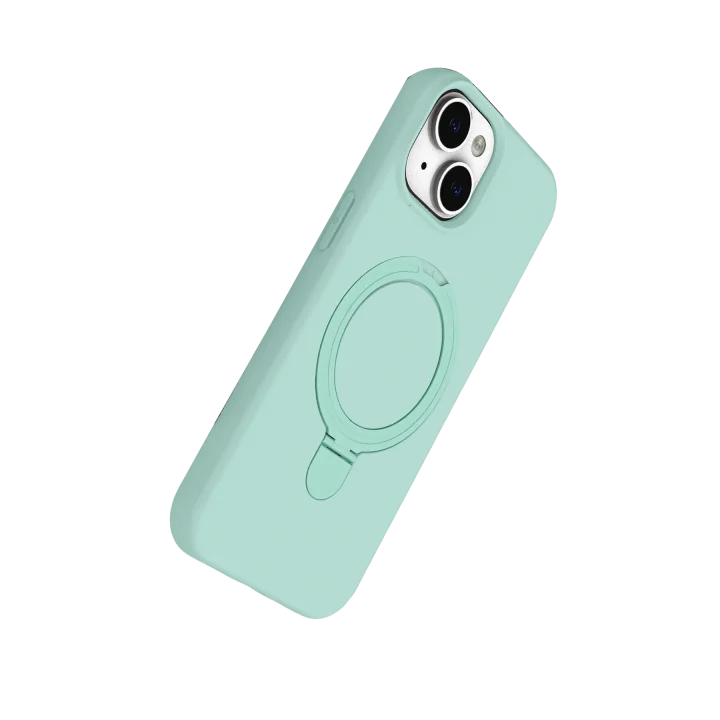 Mey İthalat®  Apple iPhone 15 Plus Regal Magsafe Standlı Kapak - Su Yeşili