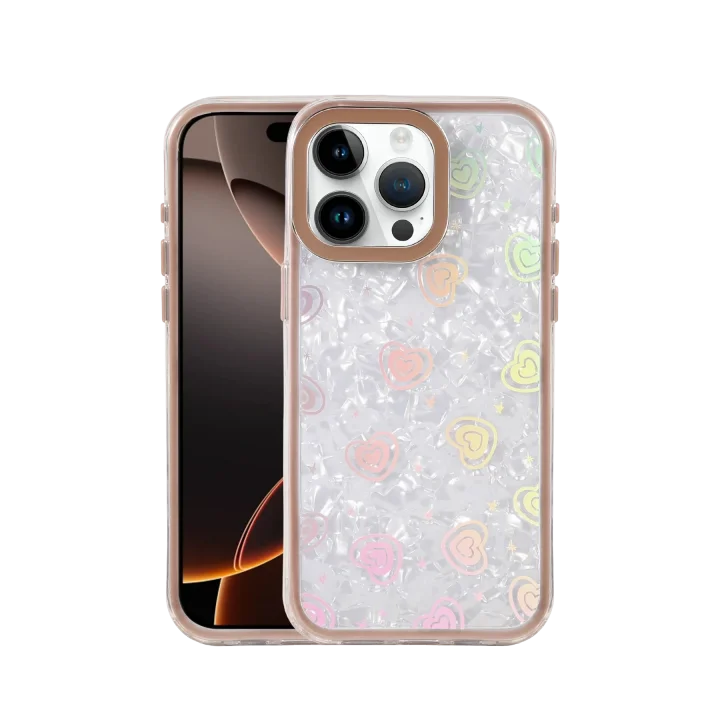 Mey İthalat®  Apple iPhone 15 Pro Lumi Desenli Kapak - Çöl Titanyum