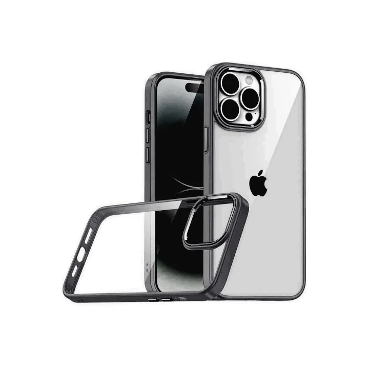 Mey İthalat®   iPhone 15 Pro Max  Lensli Silikon - Siyah