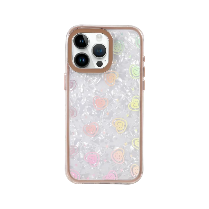 Mey İthalat®  Apple iPhone 15 Pro Max Lumi Desenli Kapak - Çöl Titanyum