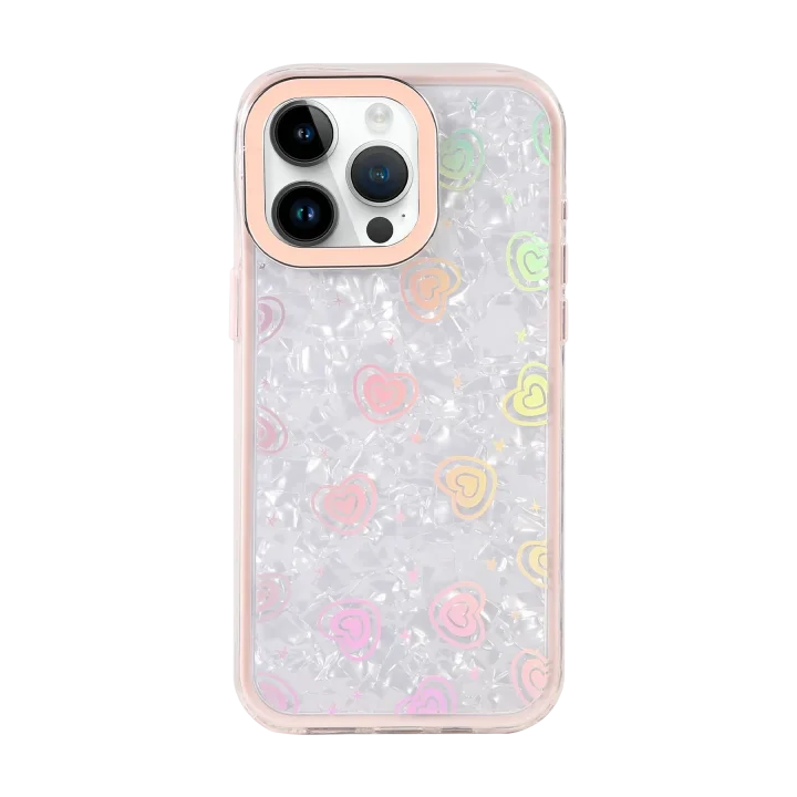 Mey İthalat®  Apple iPhone 15 Pro Max Lumi Desenli Kapak - Pembe