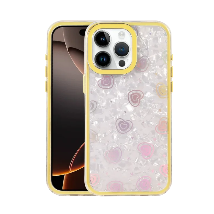 Mey İthalat®  Apple iPhone 15 Pro Max Lumi Desenli Kapak - Sarı