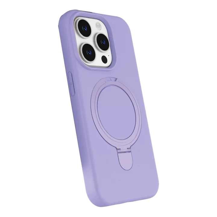 Mey İthalat®  Apple iPhone 15 Pro Max Regal Magsafe Standlı Kapak - Lila