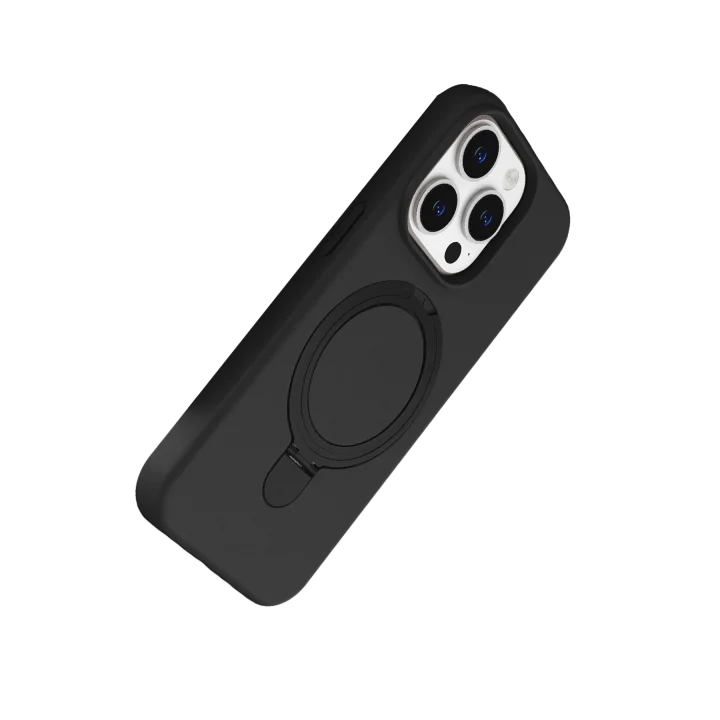 Mey İthalat®  Apple iPhone 15 Pro Max Regal Magsafe Standlı Kapak - Siyah