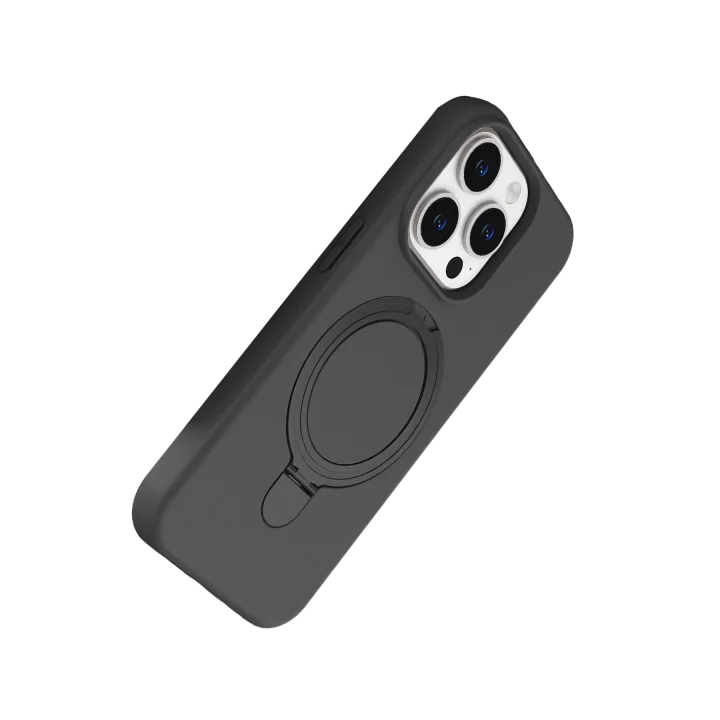Mey İthalat®  Apple iPhone 15 Pro Max Regal Magsafe Standlı Kapak - Titan Gri