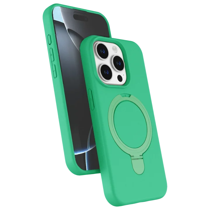 Mey İthalat®  Apple iPhone 15 Pro Max Regal Magsafe Standlı Kapak - Yeşil