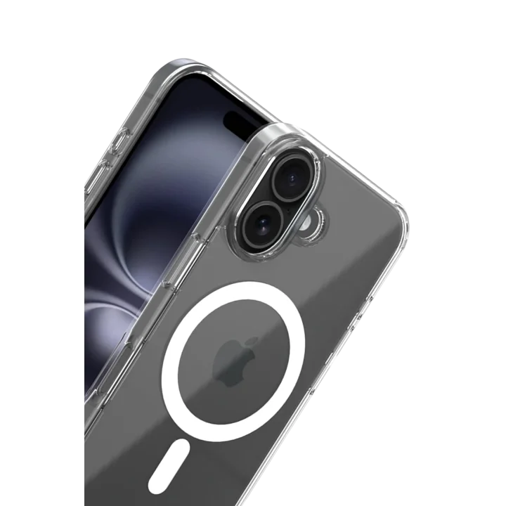 Mey İthalat®  Apple iPhone 16 Combo Sert Şeffaf Magsafe Kapak - Şeffaf