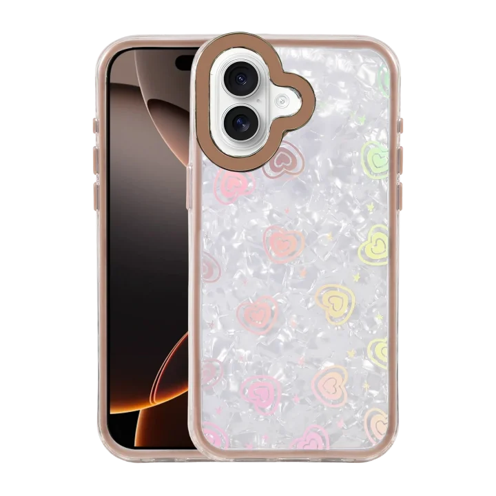 Mey İthalat®  Apple iPhone 16 Lumi Desenli Kapak - Çöl Titanyum