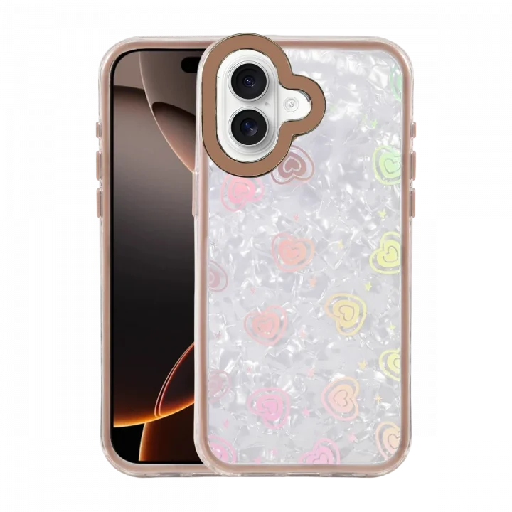 Mey İthalat®  Apple iPhone 16 Lumi Desenli Kapak - Çöl Titanyum