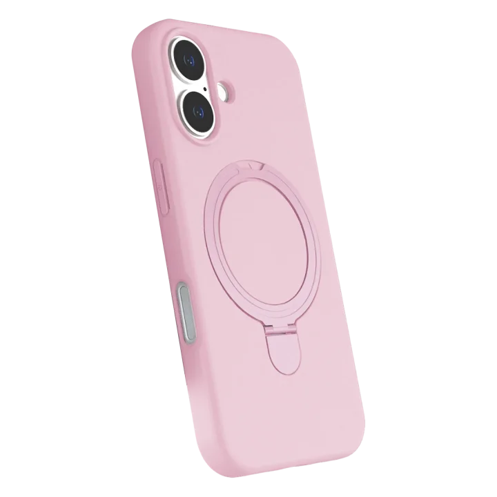 Mey İthalat®  Apple iPhone 16 Plus Regal Magsafe Standlı Kapak - Açık Pembe