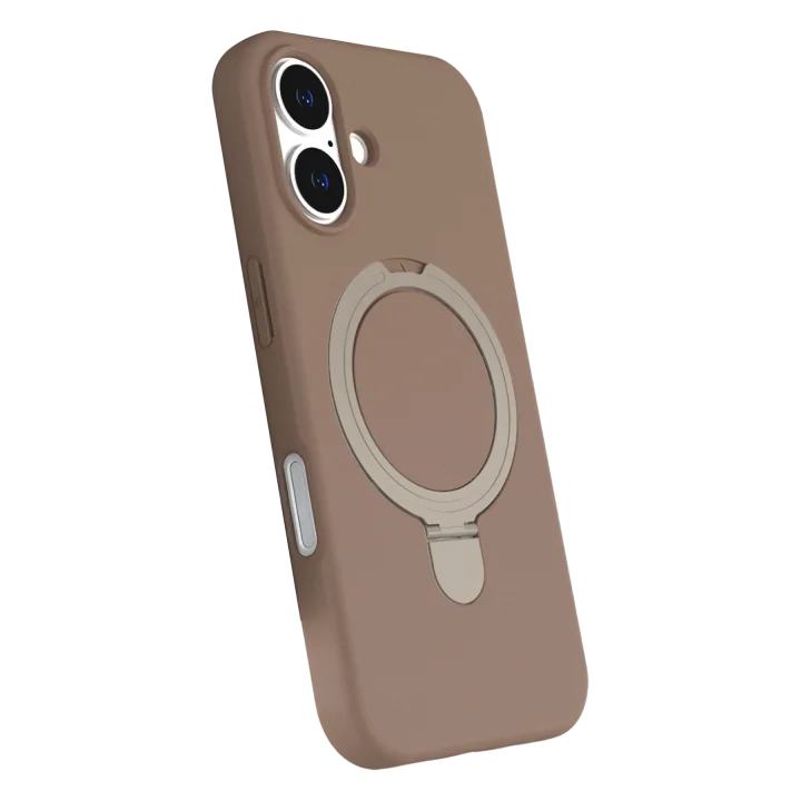 Mey İthalat®  Apple iPhone 16 Plus Regal Magsafe Standlı Kapak - Çöl Titanyum