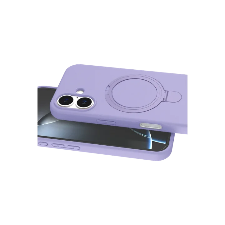 Mey İthalat®  Apple iPhone 16 Plus Regal Magsafe Standlı Kapak - Lila