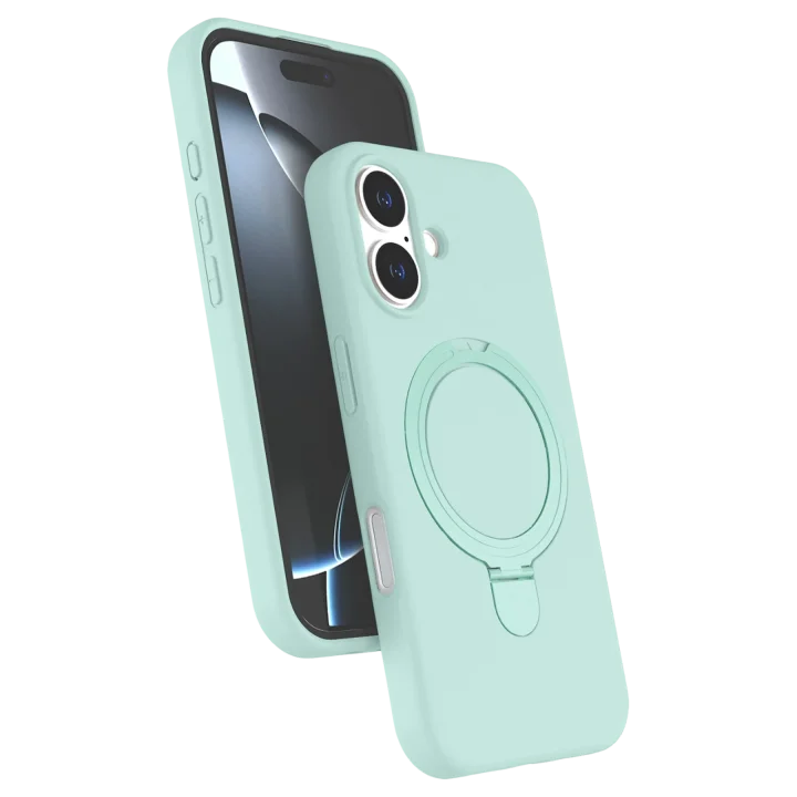 Mey İthalat®  Apple iPhone 16 Plus Regal Magsafe Standlı Kapak - Su Yeşili