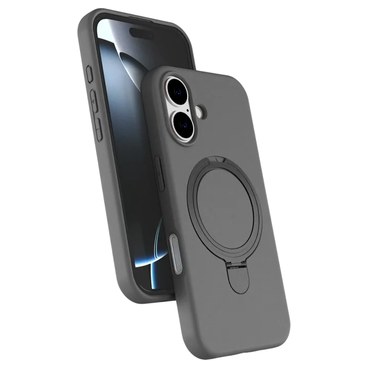 Mey İthalat®  Apple iPhone 16 Plus Regal Magsafe Standlı Kapak - Titan Gri
