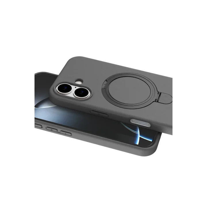 Mey İthalat®  Apple iPhone 16 Plus Regal Magsafe Standlı Kapak - Titan Gri