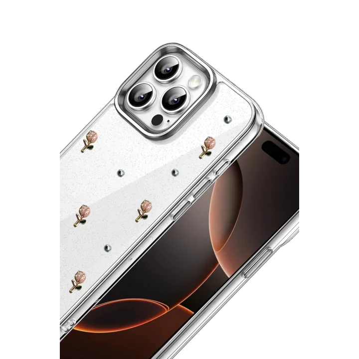 Mey İthalat®  Apple iPhone 16 Pro Fiyonk Desenli Kapak - Desen 6