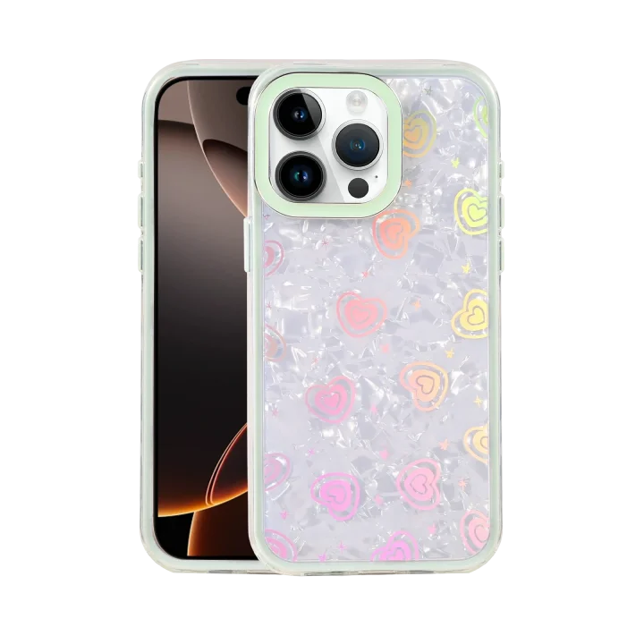 Mey İthalat®  Apple iPhone 16 Pro Lumi Desenli Kapak - Yeşil