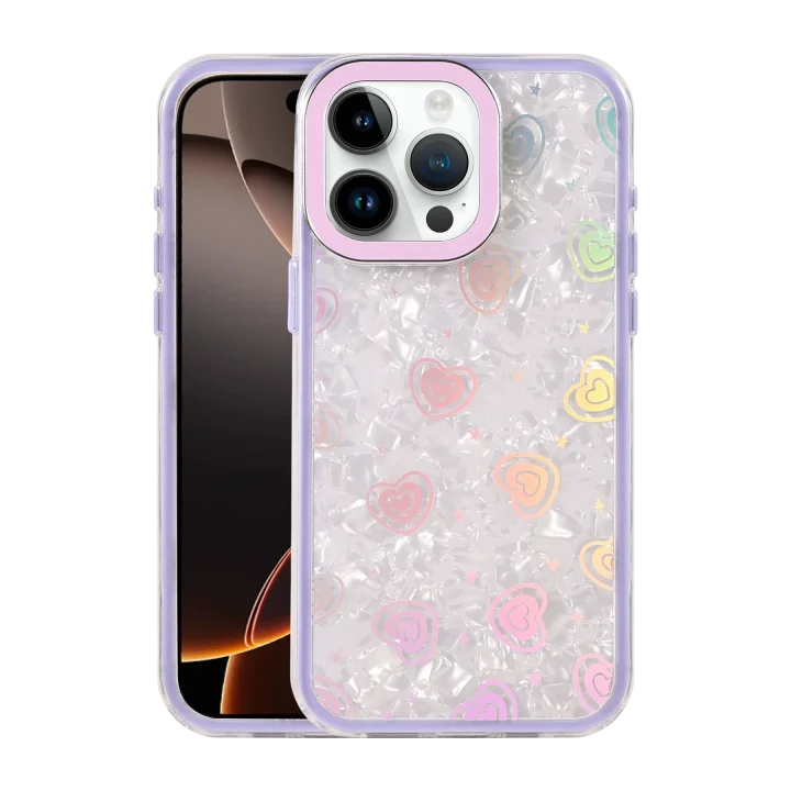 Mey İthalat®  Apple iPhone 16 Pro Max Lumi Desenli Kapak - Mor