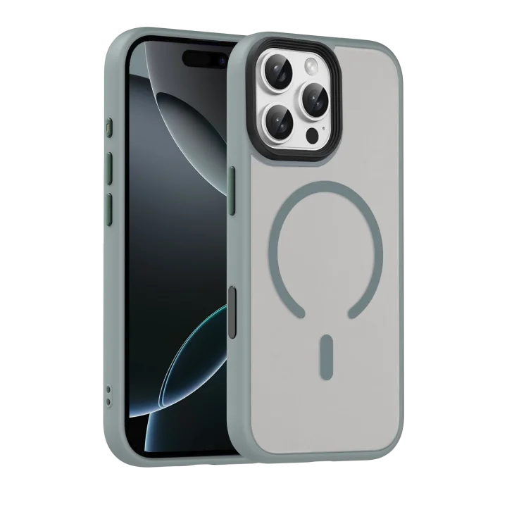 Mey İthalat®   iPhone 16 Pro Max Megane Magsafe Kapak - Titan Gri