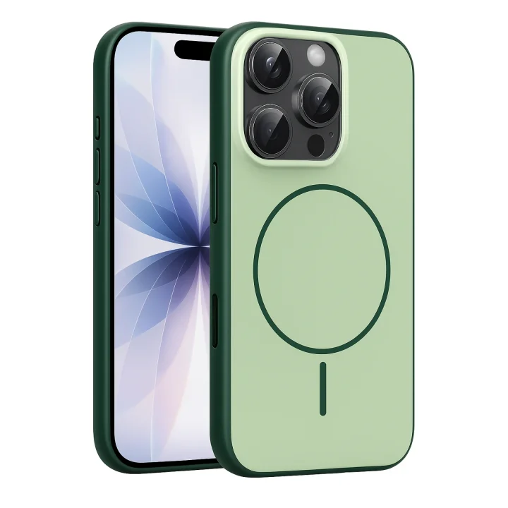 Mey İthalat®  Apple iPhone 16 Pro Max Neva Magsafe Kapak - Koyu Yeşil