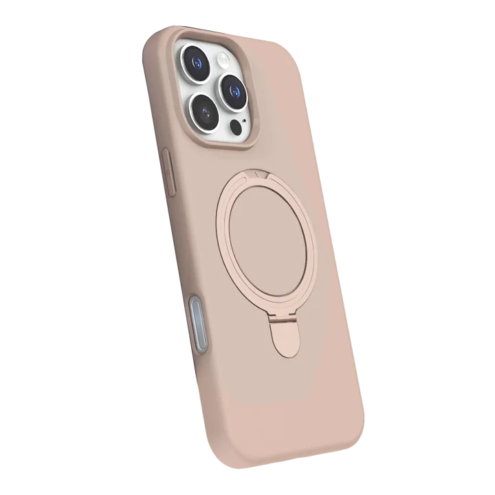 Mey İthalat®  Apple iPhone 16 Pro Max Regal Magsafe Standlı Kapak - Çöl Titanyum