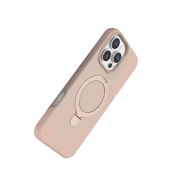 Mey İthalat®  Apple iPhone 16 Pro Max Regal Magsafe Standlı Kapak - Çöl Titanyum